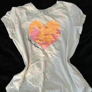 White kids heart shirt